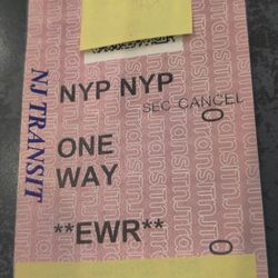 NewJerseyTransit Ticket NYP To EWR