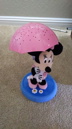 Disney Baby Minnie Mouse Stars Night Light-up Stuffed Umbrella Lamp Night Sky
