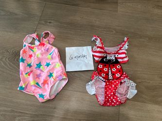 2 - Size 6 Month Baby Girl Bathing suits - $5 for both