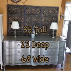 Silver Dresser Measurements On Picture Pickup Only