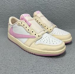 Nike Jordan 1 Low Travis Scott Mulsin Tropical Pink Mens Sneakers Size 9.5