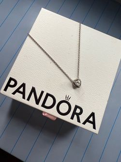 Pandora Silver Heart Pendant Necklace