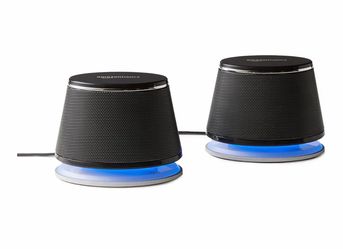 Amazon Basics Stereo 2.0 Speakers for PC or Laptop, 3.5mm Aux input, USB-Powered