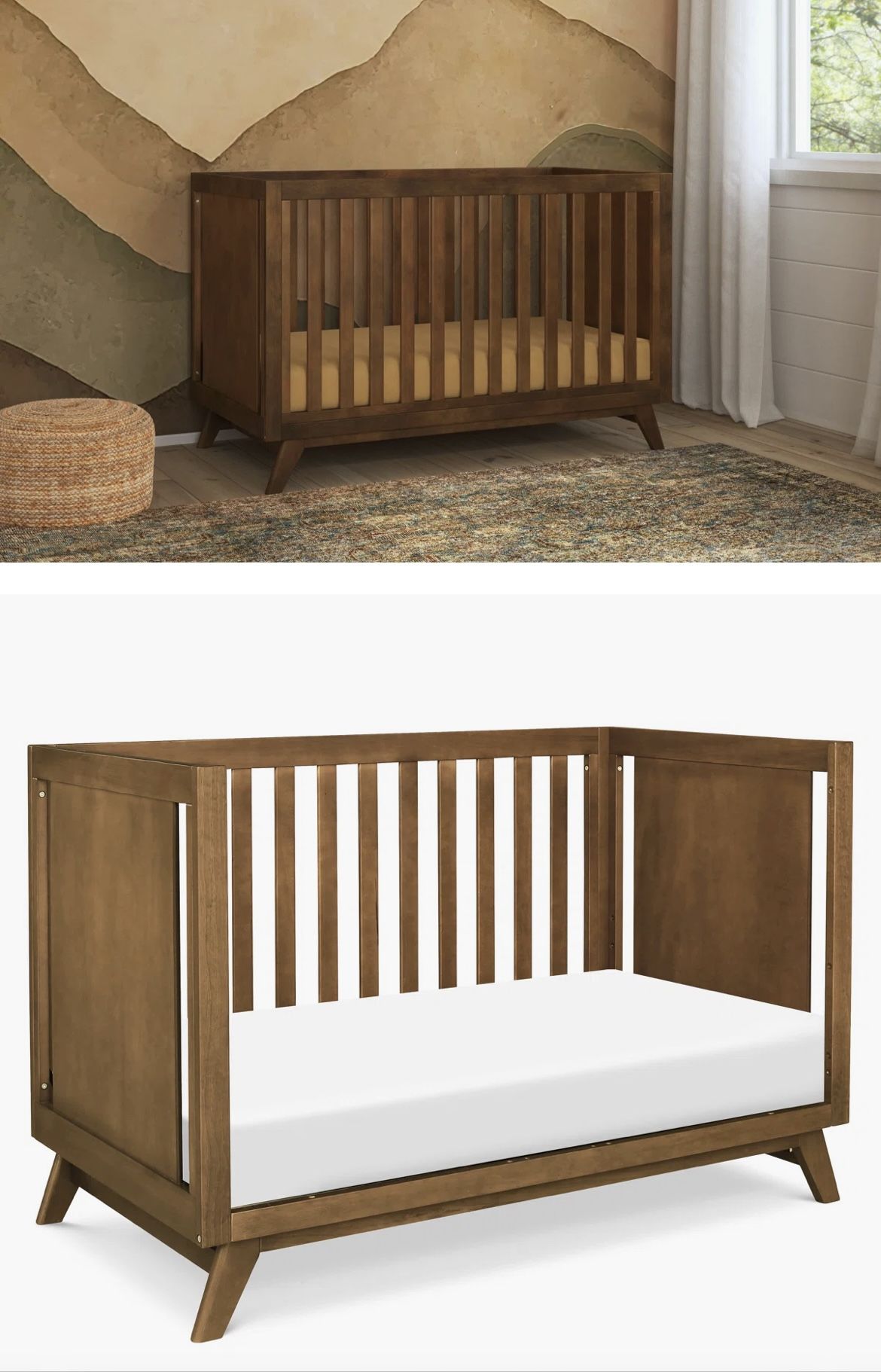 Davici 3 In 1 Crib Walnut