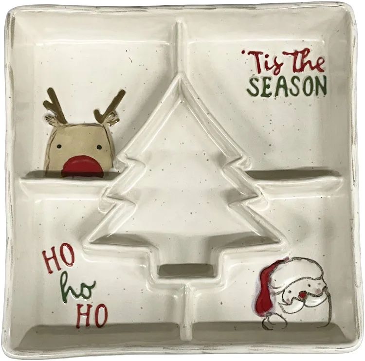 Divided Tray, Mud Pie, Christmas