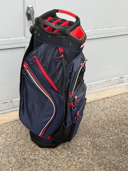 Like New Bag Boy Golf Chiller Pro Cart Bag Navy/Red/White