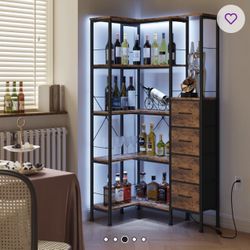 Corner Shelf, Bookcase, Bookshelf, Organizer, Accent Cabinet 