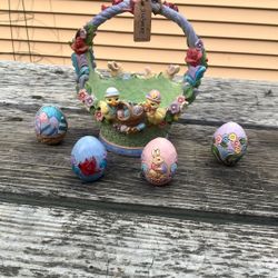 Jim Shore Easter Basket 