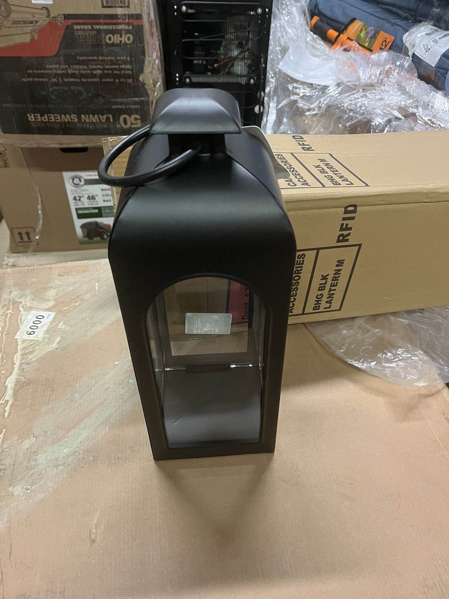 BRAND NEW - 14” Better Homes & Gardens Black Metal Lantern Candle Holder - Small