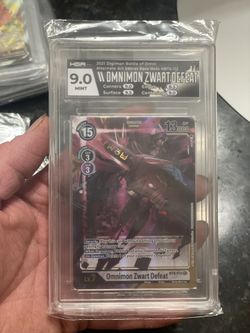2020 Digimon TCG Omnimon Zwart Defeat Alternate Art BT5-112 SEC MINT Hga 9