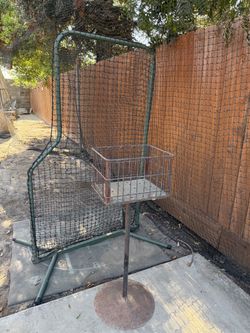 Baseball L Screen & BP Ball Stand