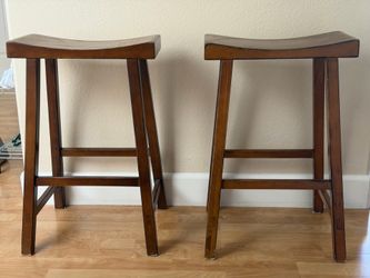 Pottery Barn Saddle Bar Stools - Set of 2