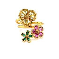 Kate Spade Fleurette Crystal Wrap Ring