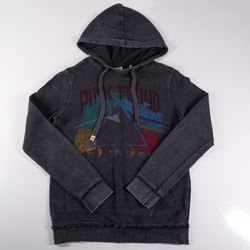 Pink Floyd Band Rainbow Prism Pyramid Grey Long Sleeve Zip Up Hoodie Adult XS