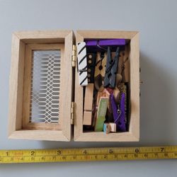 Wooden Box Storage And 
decorative clothespins