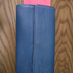 LV Porte Tresor Blue EPI Leather Long Wallet