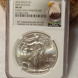 #251 Eagle Silver 2016 First Release Coin 