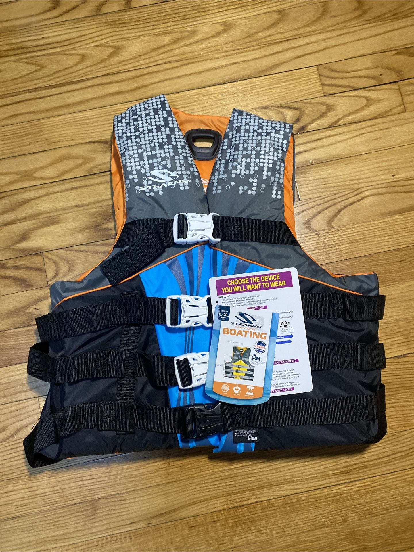 New! Stearns Women's Infinity Series Boating Vest, Large/X-Large, New!