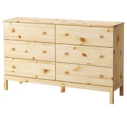 IKEA 6-Drawer Wooden Dresser 