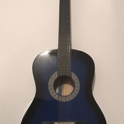 Acoustic Blue face guitar