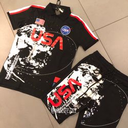 USA shorts + matching polo