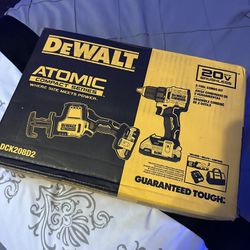 Dewalt ATOMIC 20V MAX Lithium-Ion Cordless 2-Tool Combo Kit with 2-Batteries, Charger and Bag