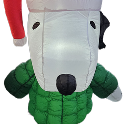 Peanuts 6-ft Lighted Peanuts Worldwide Snoopy Merry Christmas Inflatable