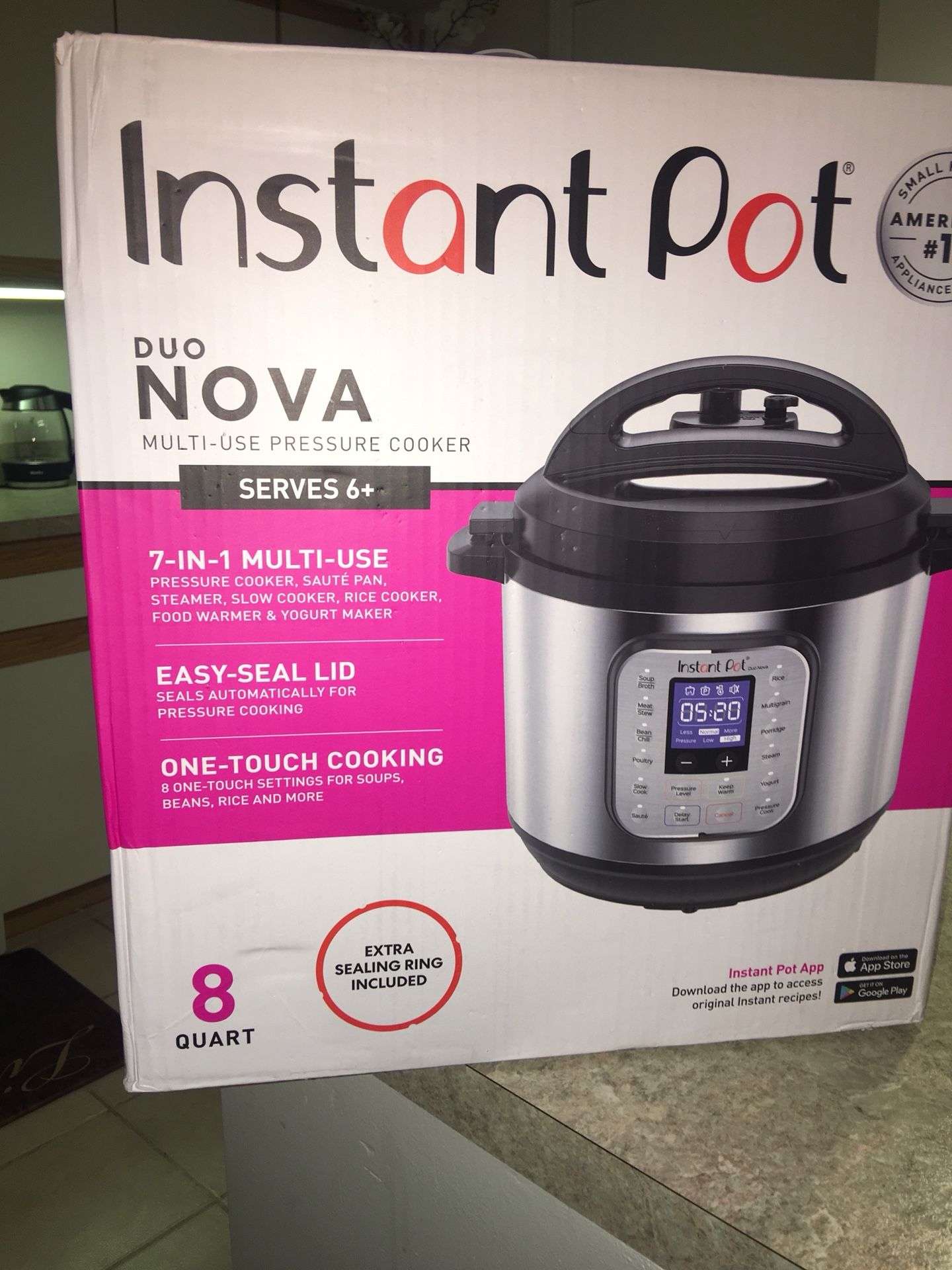 Brand new in the box instant pot 8qt duo nova