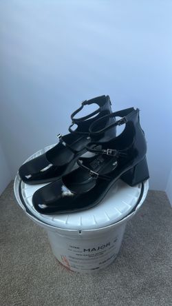 Black Square Heels