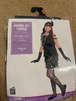 Roaring 20's Flapper Toddler Costume Size 3-4