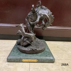 Rough Rider Bronze Statue inspired by C.M. Russell 