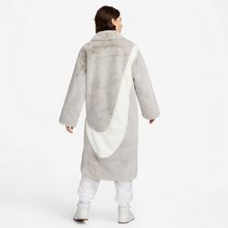 Nike special edition faux faur long coat jacket sherpa