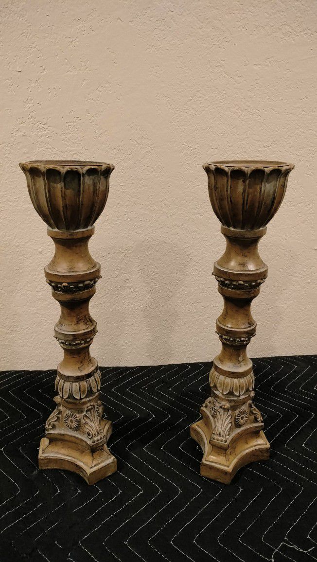Wood Decorative Candle Holders 