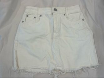 White Jean Skirt