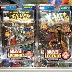 Marvel Legends Toybiz 2003 Series 5 V Rare Victor Creed Sabretooth Shield Avenger Nick Fury 6”+ Súper Poseable 33+ POA Comic Book & Display Stand MISP