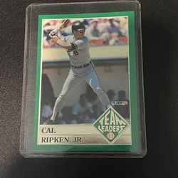 Cal Ripken, Jr. Team Leaders 17 of 20 Iron Oriole Fleer 1992 Baseball Card
