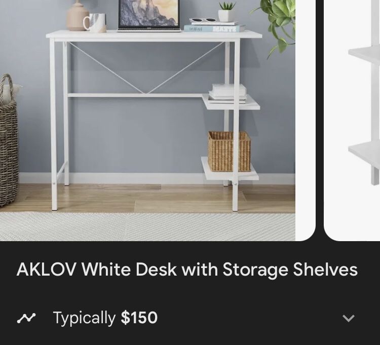 White Desk Shelfs