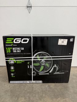 EGO POWER+ 18 Misting Fan (Bare Tool)  $309 plus tax online  Bare Tools” are sold without batteries or chargers, making them ideal for users who alrea