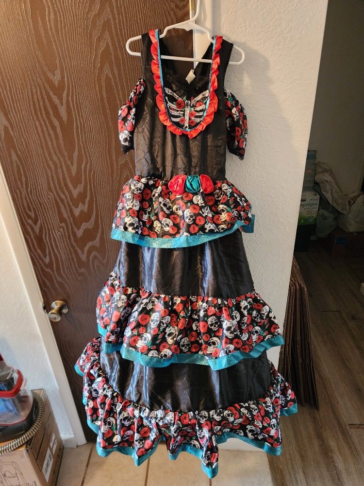 Day of The Dead Girl Child's Halloween Costume Fantasy