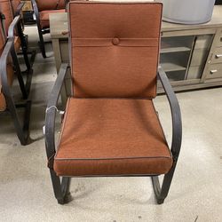 Orange Cushioned Outdoor Patio Chair 