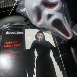Ghost Face Child Costume with 3 Function Light -Up Mask & Gown