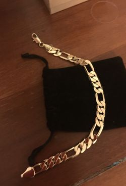 Gold 14k bracelet figaro style