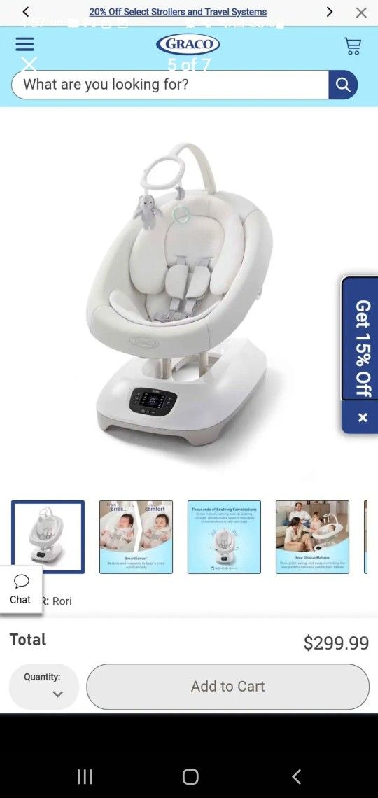 Graco Smart Swing Baby Sense 