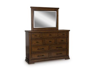 Taffenbrook Brown Dresser and Mirror (Online Special Price)