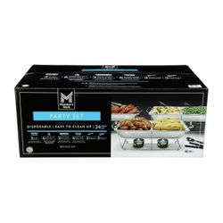 Member's Mark Party Set with 2-hour Safe Heat Chafing Fuel, 24 Piece Set