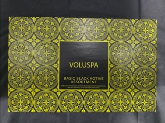 Voluspa Basic Black Collection Fragrance Votive Assortment 10 - 3oz Votives NEW