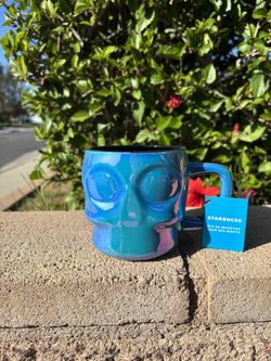 Starbucks 2025 Dia De Los Miertos Blue Ceramic Coffee Mug 14oz