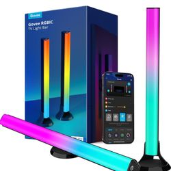Govee RGBIC Light Bars, 15 Inches WiFi TV Backlight Suitable for 45-70 inch TVs, Smart Light Bars with Multiple Placement Options, Work with Alexa and