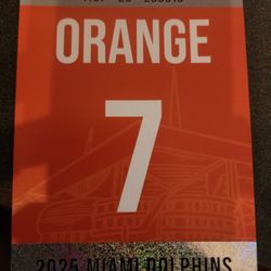 Dolphins VS Saints Orange Parking Pass  Sunday
