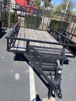 **NEW 2025 AJ Trailer 7x14 TA Top Tub Rail Utility box — Black, Heavy Duty & Ready to Work**